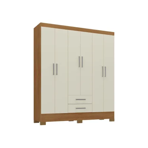 Guarda roupa casal com 6 portas batentes (produto novo)