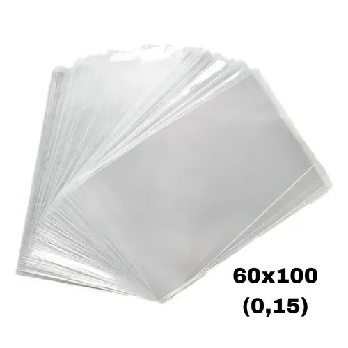 Saco Plástico 60x100 (0,15) 100 Un Transparente Selável 