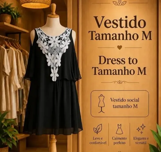 Vestido social Dtess Tô - tamanho M