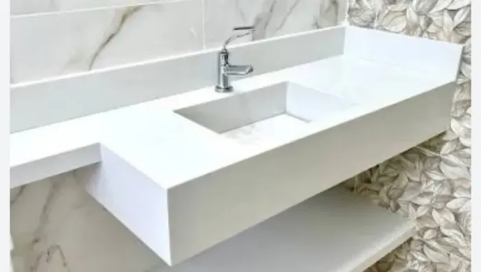Granito branco de banheiro 