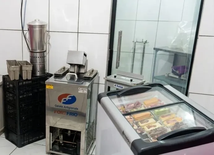 Freezer + Fábrica de Picolé e gelo saborizado Picoleteira P2 Fortfrio