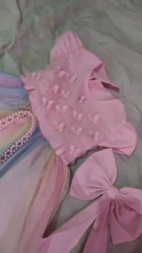 Vestido de festa infantil "jardim encantado"