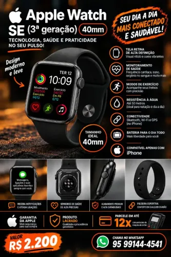 Vende-se Apple Watch SE 3 40mm Novo