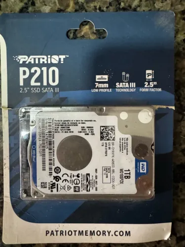 HD WD Blue 1TB 2.5? SATA III Novo Lacrado