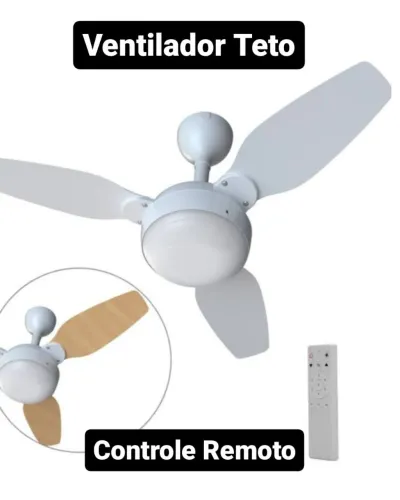 Ventilador Teto Controle Remoto - Loja