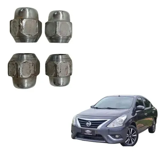 Jogo 4 Porca Roda Anti Furto Nissan Versa 1.6 2019