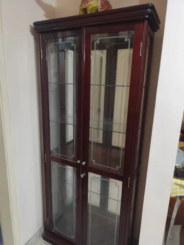Cristaleira Vitrine Vintage 1,90cm x 85 x 30