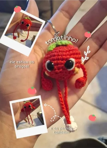 Chaveiro fidget toy tomate