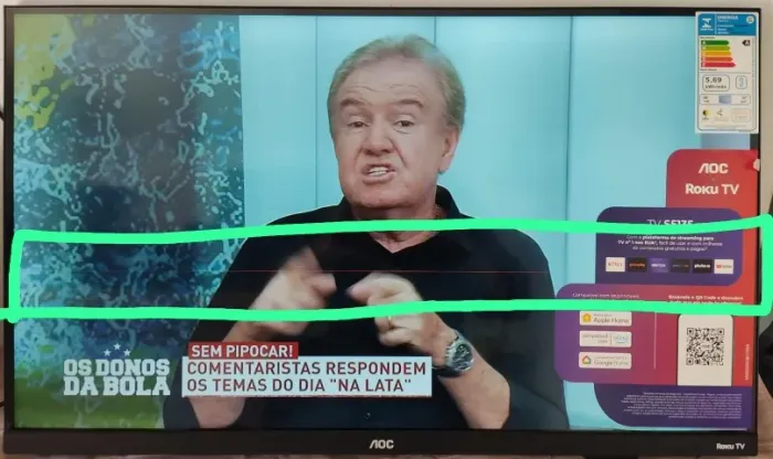 TV Roku Smart 32 polegadas AOC 32s5135 (Na Caixa) (Não Aceitamos Troca Apenas Venda)