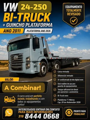 VW 24-250 PLATAFORMA BI-TRUCK 11 METROS