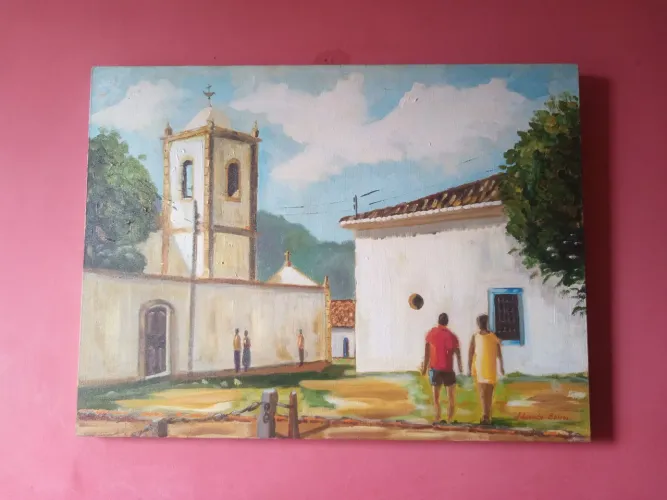 Quadro pintado a óleo em Paraty rj