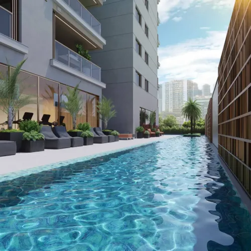 Botafogo | Apartamento Garden de 2 Quartos c/ 1 Suíte no Condomínio EASY Botafogo com 146m