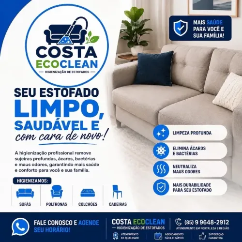 Higienização de sofá , cama , cadeiras tapetes etc..
