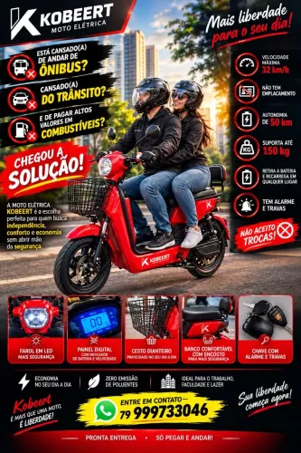 Moto elétrica Kobeert 2026 sem Cnh