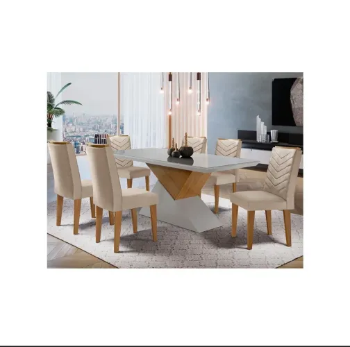 Mesa 6 cadeiras de vidro top de linha somente R$ 700,00 para sair rápido