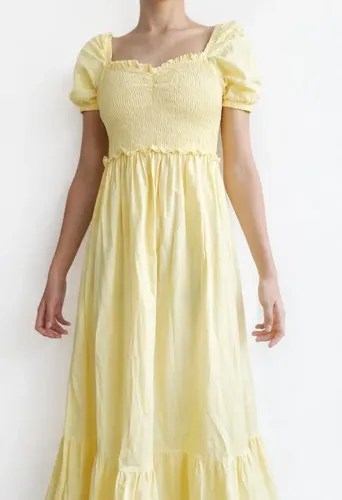 Vestido Amarelo Longo