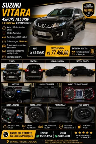 Suzuki Vitara 4sport Allgrip 1.4 TB 16V Aut. 2018