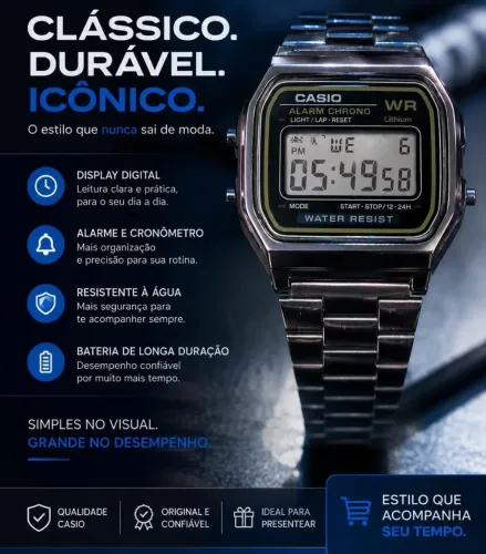 ? Relógio Digital Estilo Vintage Clássico - Elegância e Praticidade no Dia a Dia