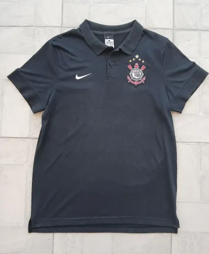 Camisa Polo Corinthians Nike Original Masculina Tam G Preta