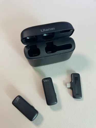 Ulanzi J12 Microfone lapela sem fio USB-C | 2 mics + case | Top!