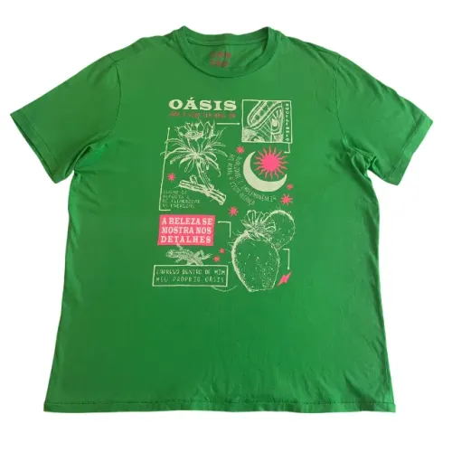 Camiseta Cantão Oásis Feminina Original Tamanho P Verde