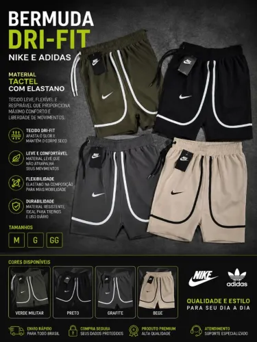 Bermuda DRI-FIT TACTEL COM ELASTANO