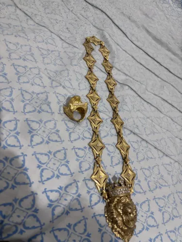 cordão moeda antiga + dedeira