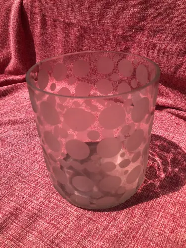 Vaso moderno de vidro c/ bolas
