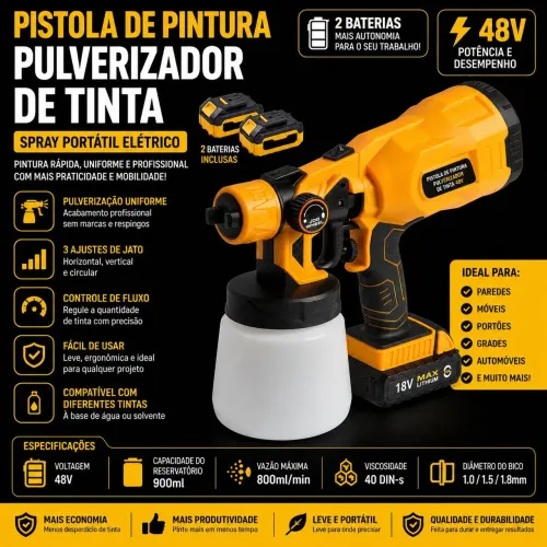 "Usado " Pistola de Pintura a bateria.