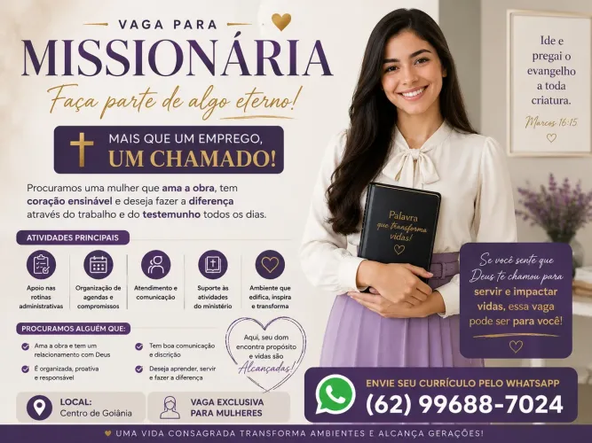 Missionária | Trabalho com Propósito e Impacto Social