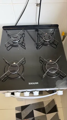 Fogão Suggar de Piso Cook Essence 4 Bocas com Mesa de Vidro