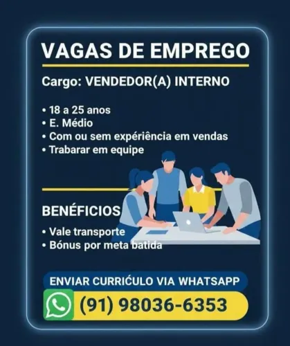 Vaga para vendedor