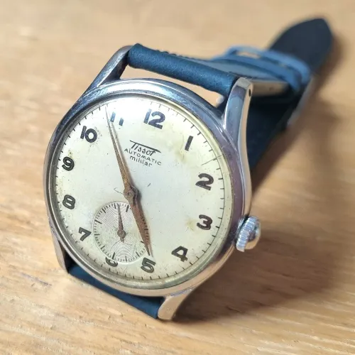 Relogio Vintage Tissot Automatico Militar Bumper Aco - Cal. 28.1 (c. 1948)<br>