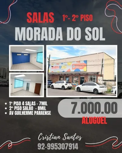 SALAS COMERCIAIS 1° E 2° pisos MORADA DO SOL / ADRIANÓPOLIS 7 MIL