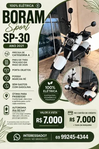 BORAM SPORT SP-30 ? 100% ELÉTRICA!
