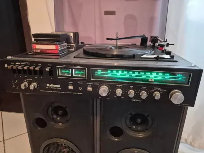 Aparelho de Som Vintage 3x1 National SS-7070A - Clássico Restaurado