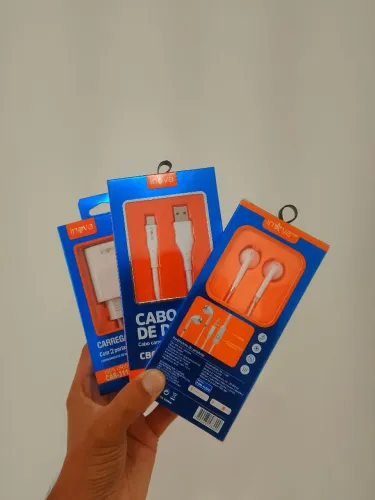  Carregador Turbo + Cabo Tipo-C + Fone de Ouvido Inova