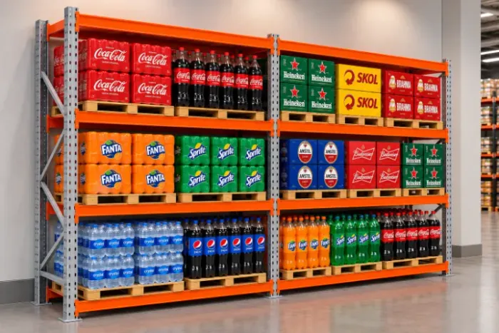 Mini Porta Paletes Para Distribuidora De Bebidas E Estoque