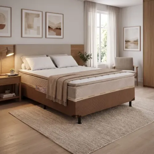 CAMA BOX SUPER GOLD C/ PILLOW CASAL 1.38X1.88X64 Orthomax