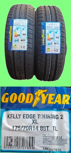 Par de Pneus Aro 14 Goodyear 175 x 70 Kelly_Montagem Grátis_Aceito Cartão*