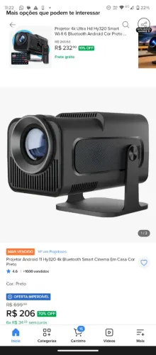 Projetor Android HD