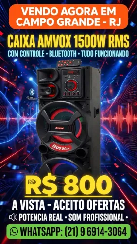 Caixa de som anvox 1500w