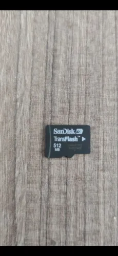 Cartão memória micro SD SanDisk 512MB.