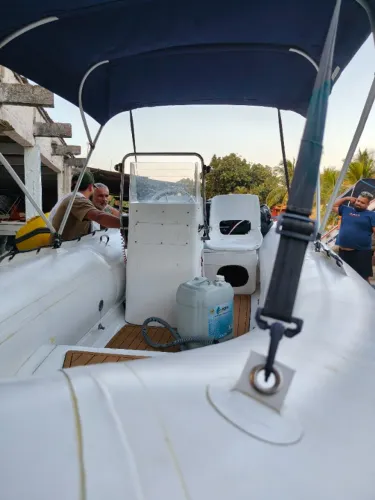 Bote inflável flexboat, motor de 50 Hp enverude.