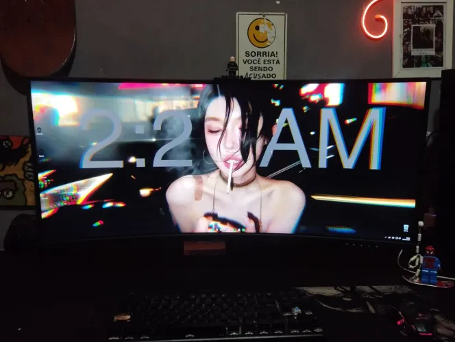 Monitor Gamer Husky Tempest 34 polegadas curvo 144hz 1ms