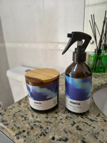 Vela e água perfumada em spray 