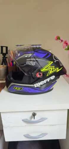 Capacete Bieffe 58 impecável na caixa com viseira espelhada de brinde