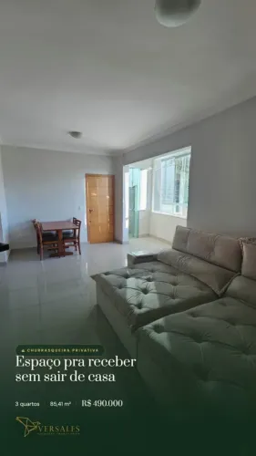 Impérdivel apartamento amplo com 3 quartos, churrasqueira no Tabajara, R$60.000 abaixo do