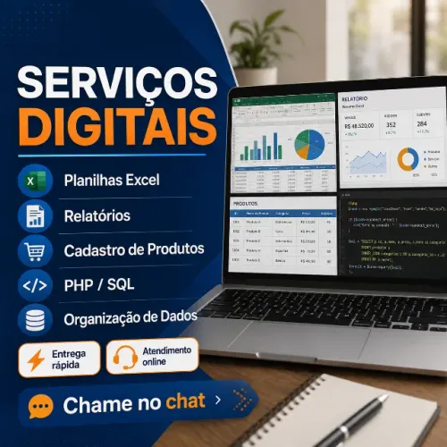 Planilhas Excel, relatórios e suporte em PHP/SQL - serviço rápido