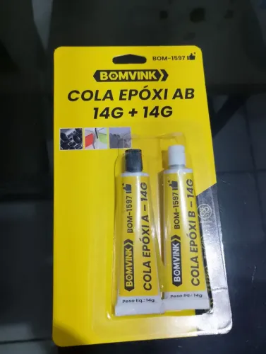 Cola Epóxi AB para Metal, Plástico e Madeira